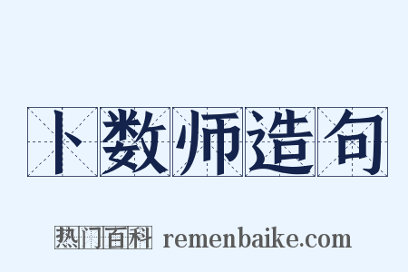 卜数师造句是什么意思的图片